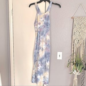NEW Young Fabulous & Broke tank blue tie dye dress Large / L NWT womans